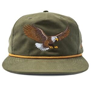 NineLine Olive Green Bald Eagle Embroidered SnapBack Cap.